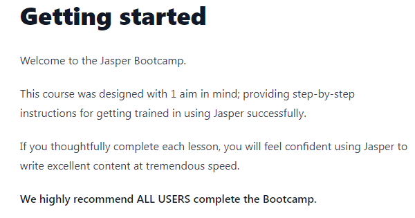 Jasper Ai Bootcamp